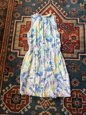 Cloth and stone Sleeveless Pastel Watercolor Print Dress
